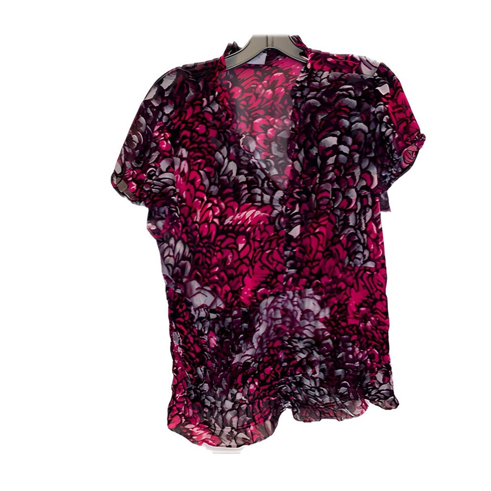 Worthington Petitte XL Button Down Print Blouse